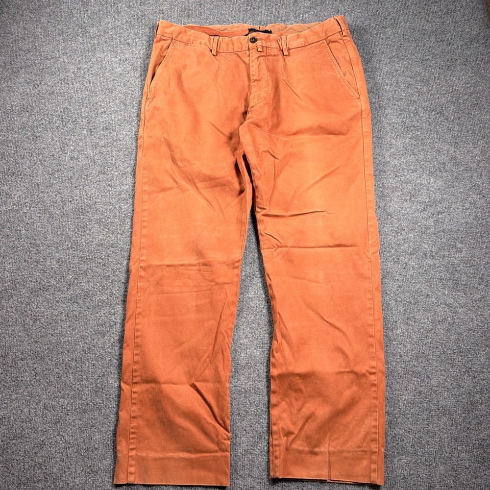 Harmont & Blaine Chino Pants Mens 54 (35x29) Orange Italy Stretch Straight